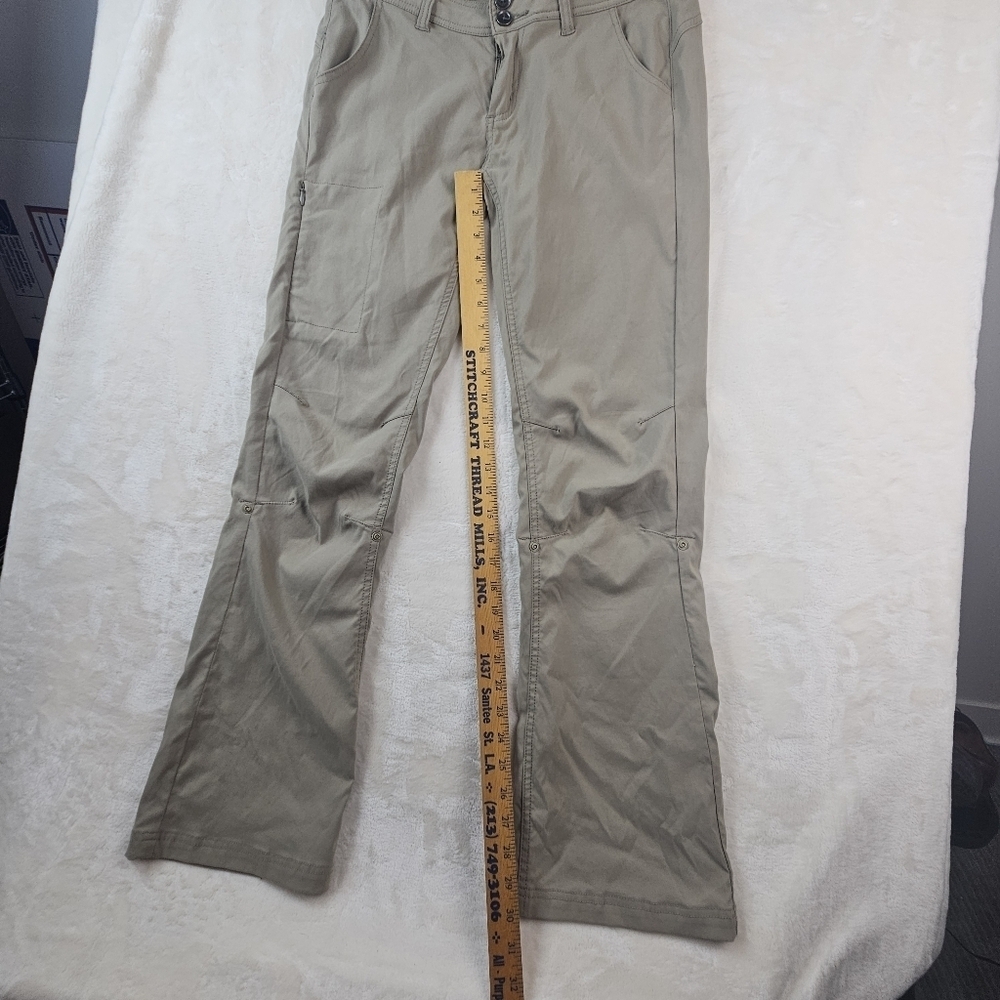 Prana Hiking Pants light weight Women’s 6 Outdoor Travel Walk Cargo Khaki - Picture 4 of 12